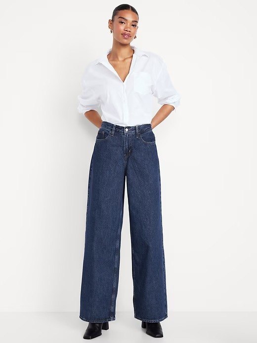 Mid-Rise Wow Baggy Wide-Leg Jeans(Fit-Regular)-Celestia - Image 2