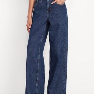 Mid-Rise Wow Baggy Wide-Leg Jeans(Fit-Regular)-Celestia