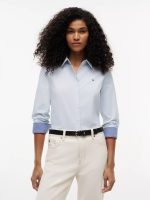 Regular Fit Stretch Oxford Shirt-Light Blue