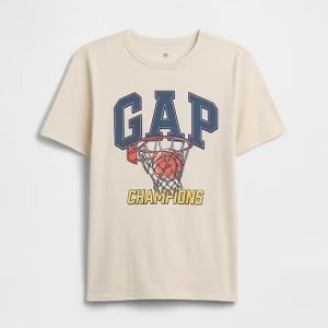Kids Gap Graphic T-Shirt-Tan Chino