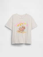 Kids Relaxed Graphic T-Shirt-Bear Print White
