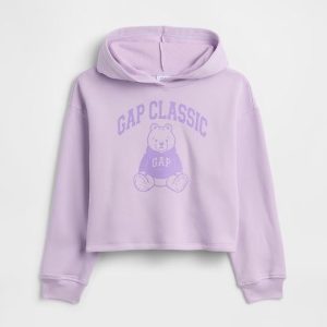 Kids Relaxed Graphic Hoodie-Nostalgic Purple Lavender