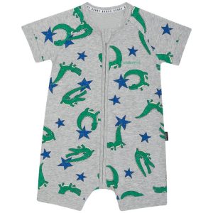 Zip Romper-Croc-Star