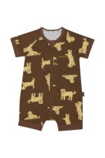 Zip Romper-Goldie Dog Yellow