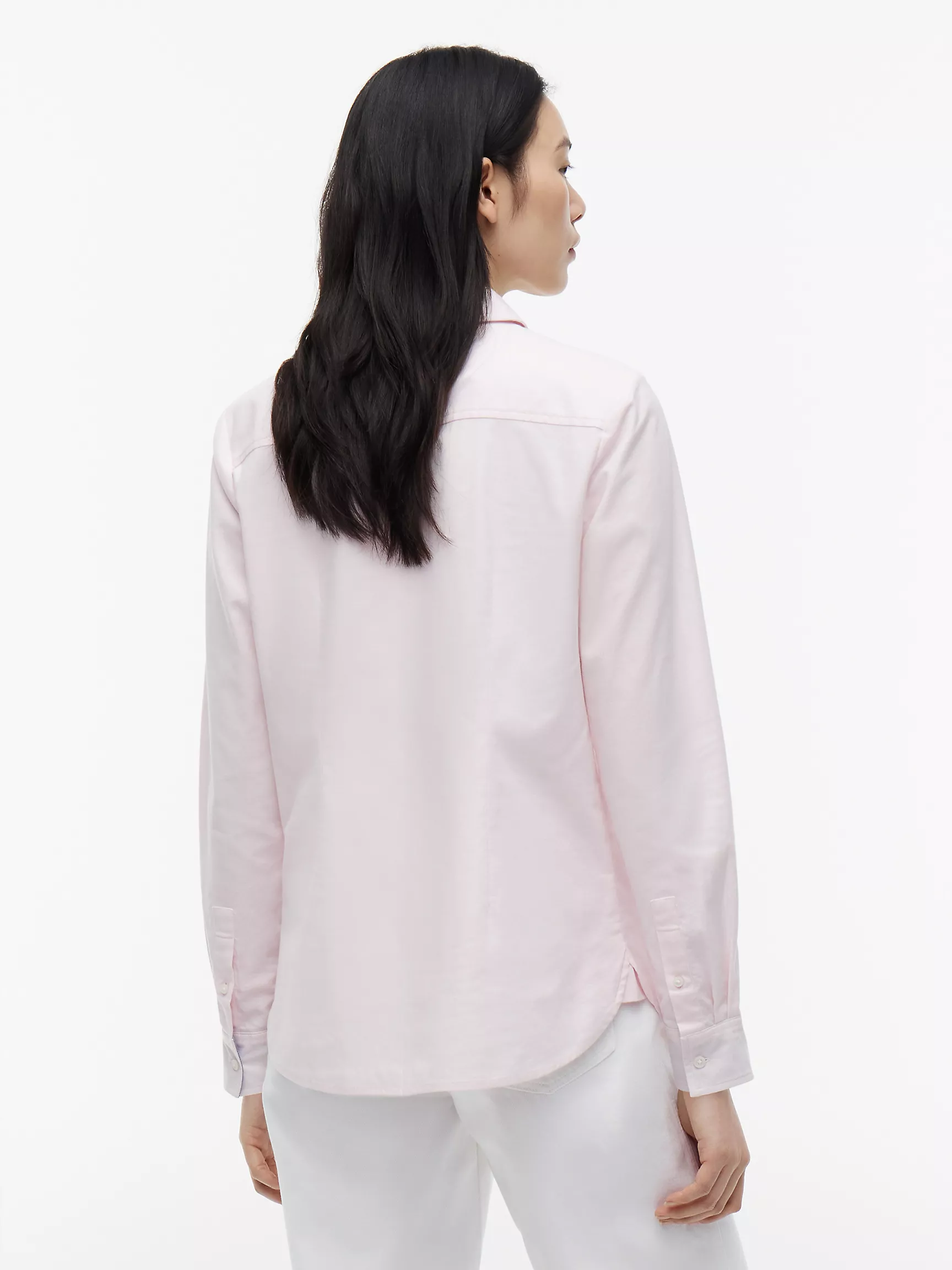 Regular Fit Stretch Oxford Shirt-Cradle Pink - Image 4