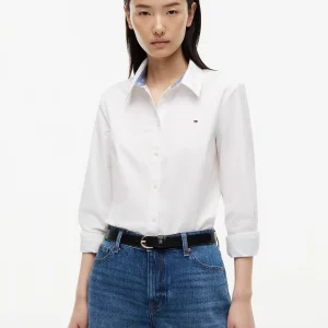 Regular Fit Stretch Oxford Shirt-Optic White