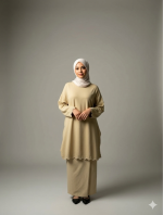 BAJU KURUNG ZARINA-OLIVE GOLD