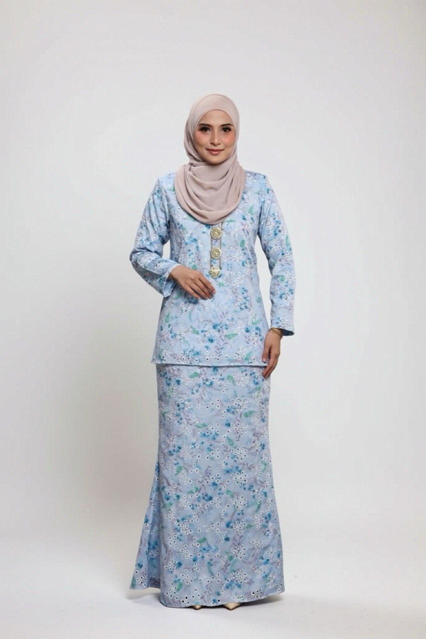 Baju Kurung Moden Tiara-BABY BLUE