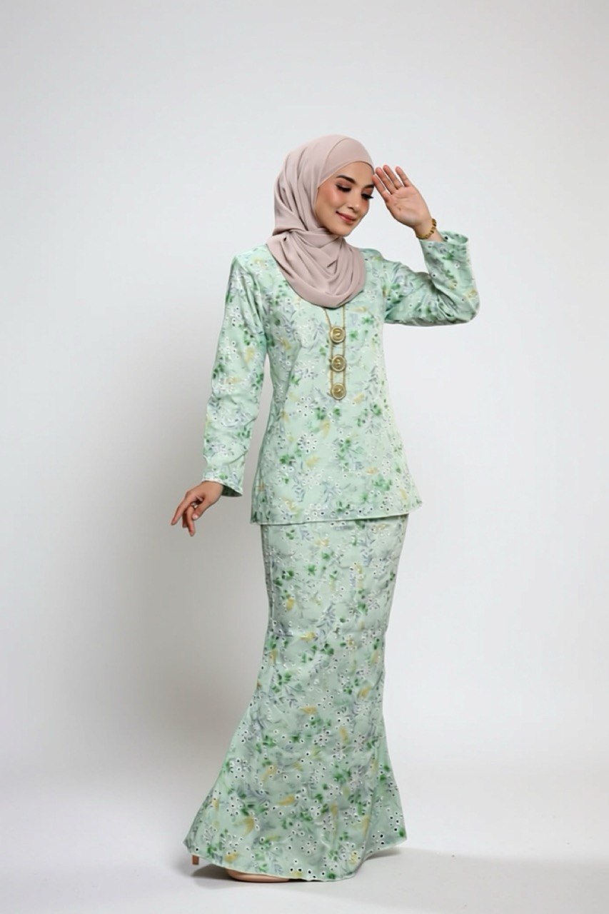 Baju Kurung Moden Tiara-MINT GREEN