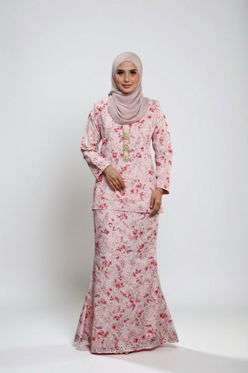 Baju Kurung Moden Tiara-SOFT PINK