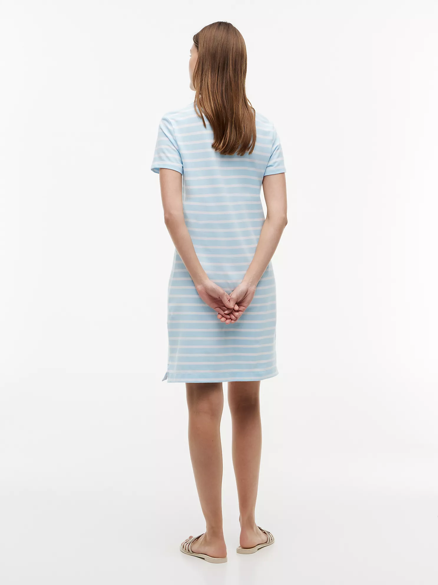 Stripe Stretch Pique Polo Dress-Rain Dance - Image 4