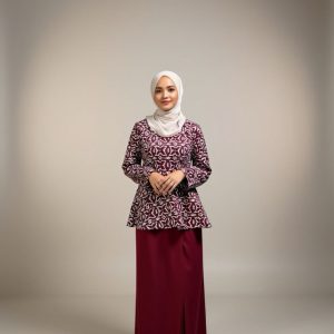 BAJU KURUNG KEDAH DANG ANUM-BURGUNDY
