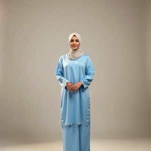 BAJU KURUNG ZARINA-BABY BLUE