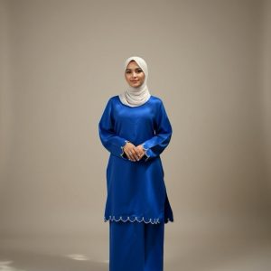 BAJU KURUNG ZARINA-ROYAL BLUE