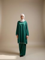BAJU KURUNG ZARINA-EMERALD GREEN