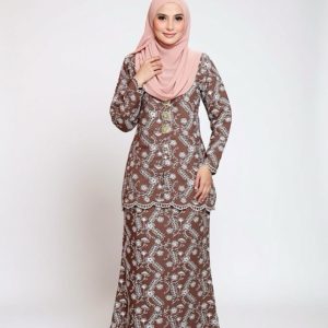  BAJU KURUNG MODEN NAIRA-MOCHA BROWN