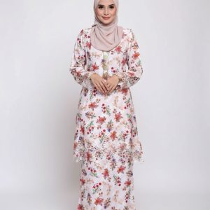 BAJU KURUNG SULAM SERI-PEACH