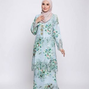 BAJU KURUNG SULAM SERI-MINT GREEN