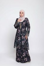 BAJU KURUNG SULAM SERI-HITAM