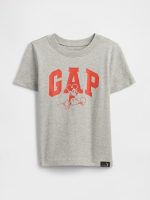 babyGap × Disney Mickey Mouse Logo T-Shirt-Disney Family Grey