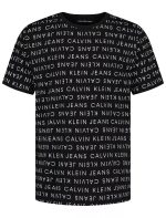 Allover Logo Graphic Classic T-Shirt-Black