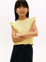 Kids' Embroidered Eyelet Flutter T-Shirt-Citronella