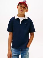 Kids' Colorblock Rugby Polo-Navy