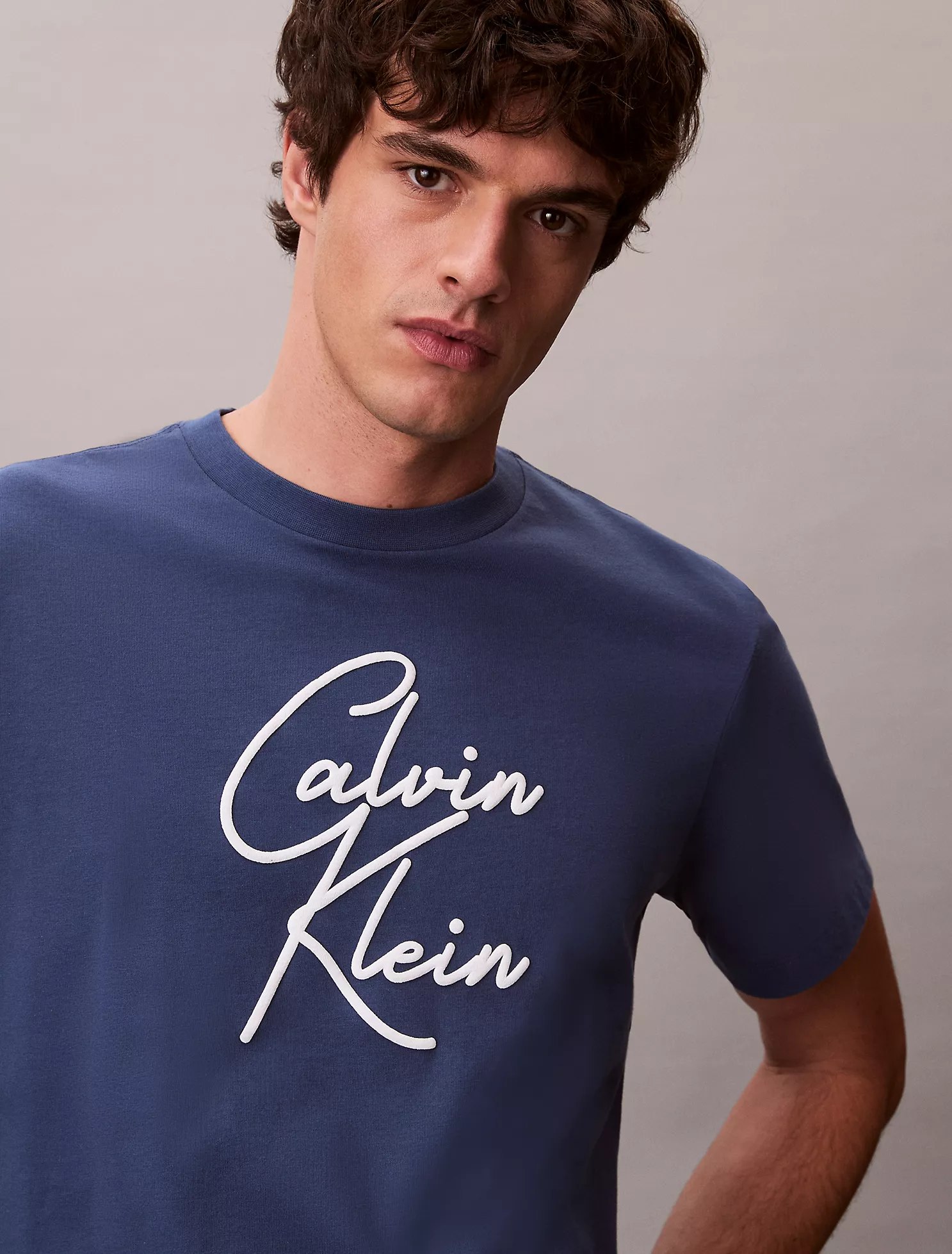 Script Logo Relaxed T-Shirt-Dark Denim - Image 2