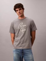 Script Logo Relaxed T-Shirt-Grey Heather