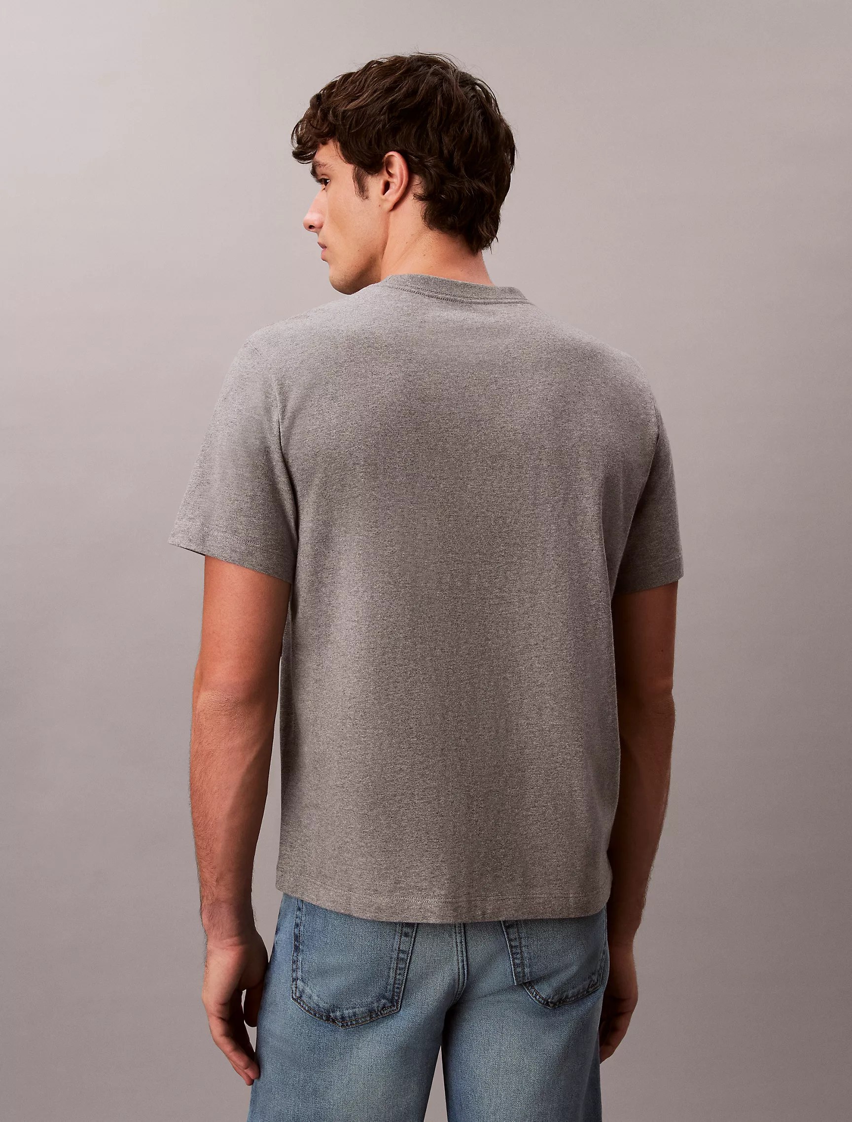 Script Logo Relaxed T-Shirt-Grey Heather - Image 2