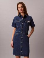 Denim Mini Trucker Dress-Mainland