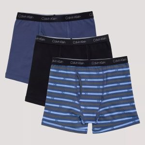 Boys Cotton Stretch 3-Pack Boxer Brief-Blue Indigo Multi