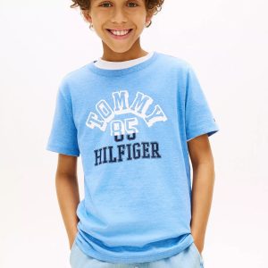 Kids' Tommy Arch Logo T-Shirt-Pilot Blue Heather