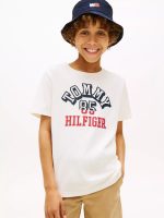 Kids' Tommy Arch Logo T-Shirt-Ivory Silk