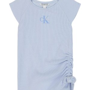 Girls Monologo Side Ruche T-Shirt-Halogen Blue