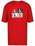 Boys Colorblock Monogram Graphic Classic T-Shirt-Racing Red