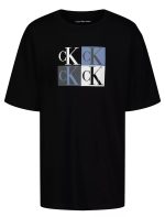 Boys Colorblock Monogram Square T-Shirt-Black