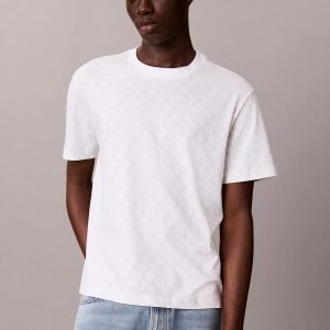 Allover Monogram Relaxed T-Shirt-Bright White