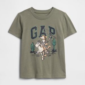 babyGap × Disney Toy Story Logo T-Shirt-Mesculen Green Woody Bullseye