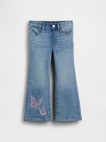 babyGap Embroidered '70s Flare Jeans-Medium Wash Butterflies