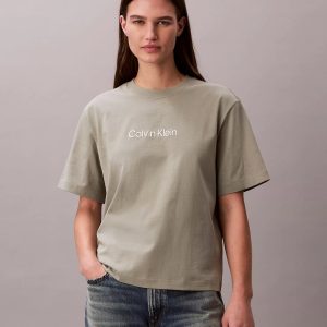 Standard Logo Boxy Fit Crewneck T-Shirt-Shadow