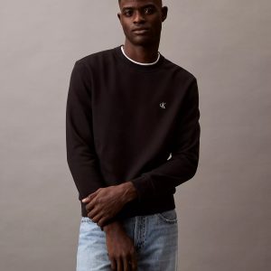 Archive Logo Fleece Crewneck Sweatshirt-Black