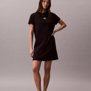 Monologo Mini T-Shirt Dress-Black