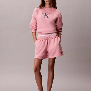 Monologo Fleece Relaxed Sweatshirt-Soft Berry