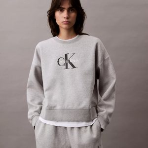 Monologo Fleece Relaxed Sweatshirt-Heroic Gray Heather