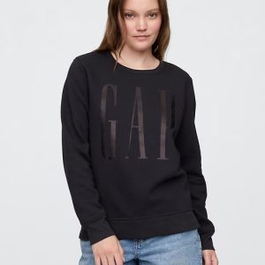 Relaxed Gap Logo Sweatshirt-Black Moonless Night
