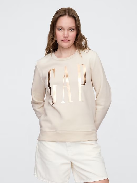 Relaxed Gap Logo Sweatshirt-Tan Chino