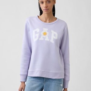Relaxed Gap Logo Sweatshirt-Perfumed Purple Lilac