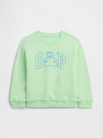 babyGap Logo Relaxed Crewneck Sweatshirt-Neon Mint Green Scuba Bear