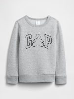 babyGap Logo Sweatshirt-Gray And White Marl